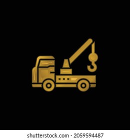 Breakdown gold plated metalic icon or logo vector