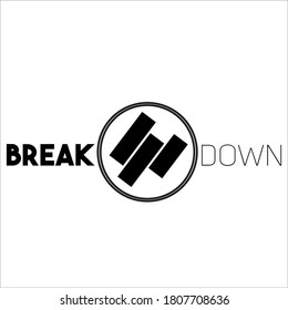 
breakdown logo vector for company use