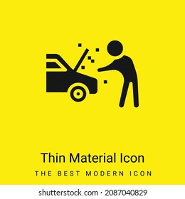 Icono de material amarillo brillante mínimo