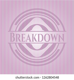 Breakdown vintage pink emblem