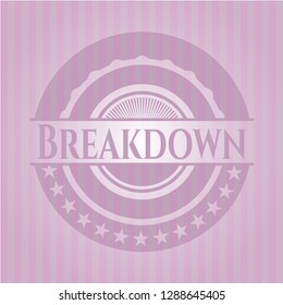 Breakdown vintage pink emblem