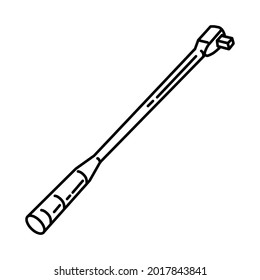 Breaker Bar is Part of Mechanical Equipment Device Hand Drawn Vector Icon Set.