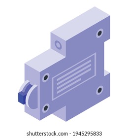 Breaker box icon. Isometric of breaker box vector icon for web design isolated on white background