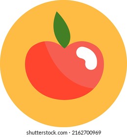 Breakfast apple, illustration, vector on a white background.