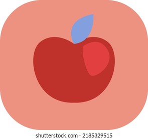 Breakfast apple, illustration, vector on a white background.