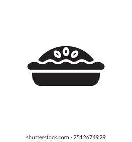 Breakfast Apple Pie Filled Icon Vector Illustration