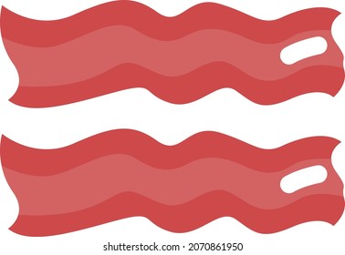 Breakfast bacon, illustration, vector, on a white background.