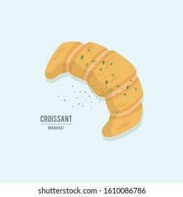 breakfast bakery illustration , croissant vector