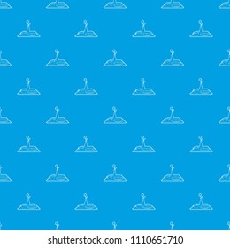 Breakfast in bed pattern vector seamless blue repeat for any use