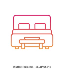 Desayuno en la cama icono de Vector ilustración de stock