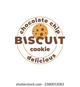 breakfast biscuit cookie logo design concept vintage retro emblem