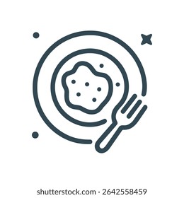 Breakfast bliss Fried egg delight. Icon symbol illustration