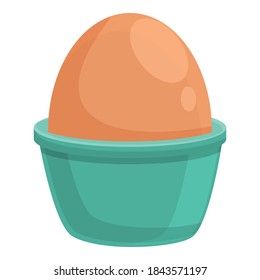 Breakfast boiled egg icon. Cartoon of breakfast boiled egg vector icon for web design isolated on white background