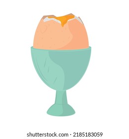 breakfast boiled egg, icon isolated