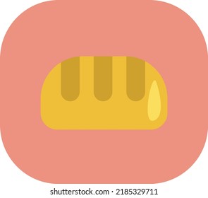 Breakfast bread, illustration, vector on a white background.