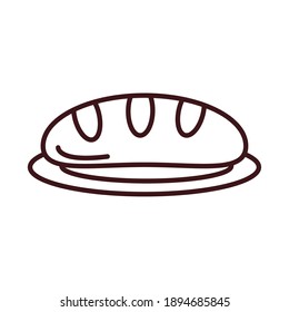 ejemplo vectorial del estilo del pan de desayuno