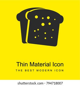 Breakfast bread toasts bright yellow material minimal icon or logo design