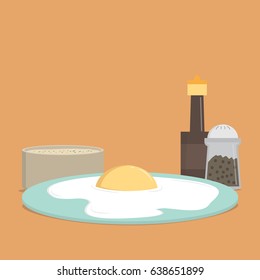 breakfast cartoon vector.