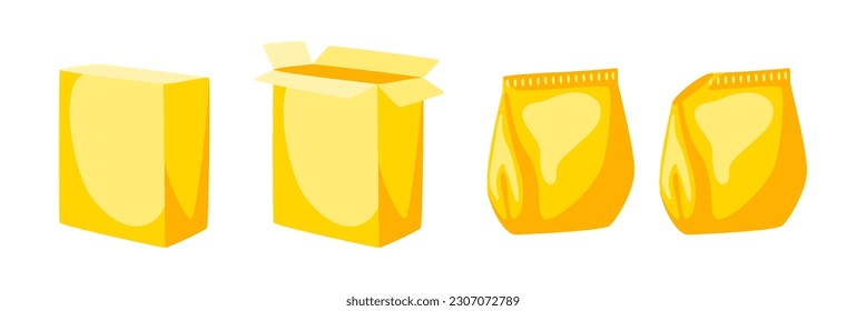 Breakfast cereal package. Image of healthy food.