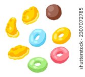Breakfast cereal set. Image of healthy food.