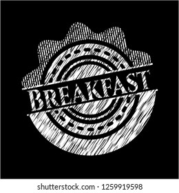 Breakfast chalk emblem