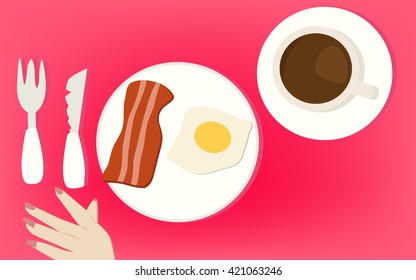 breakfast and coffee