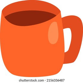 Breakfast coffee , illustration, vector on a white background.