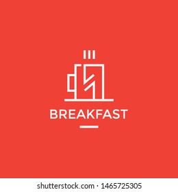 breakfast coffee logo design vector icon illustration inspiration