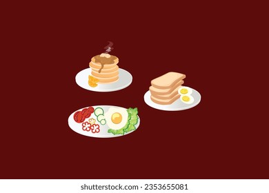 Breakfast collection  vector design illustration