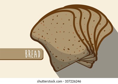 Breakfast concept with food design, vector illustration 10 eps graphic