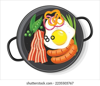 Breakfast concept vector illustration graphic design