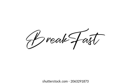 desayuno En el estilo de las letras creativas