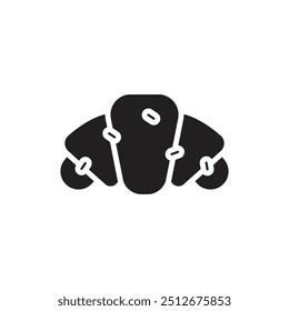 Breakfast Croissant Filled Icon Vector Illustration