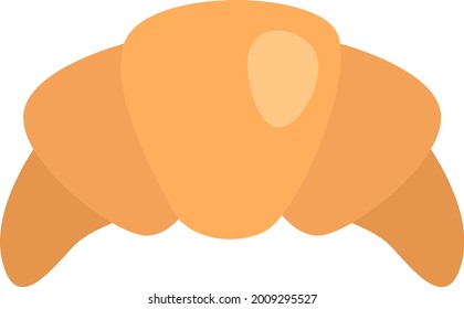 Frühstückscroissant, Illustration, Vektorgrafik auf weißem Hintergrund.