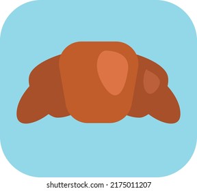Breakfast croissant, illustration, vector on a white background.