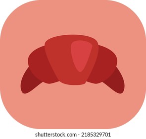 Breakfast croissant, illustration, vector on a white background.