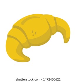 Breakfast croissant vector in isometric design 