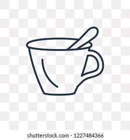 Breakfast Cup vector outline icon isolated on transparent background, high quality linear Breakfast Cup transparency concept can be used web and mobile