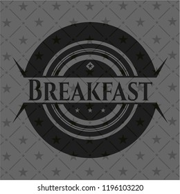 Breakfast dark emblem. Retro