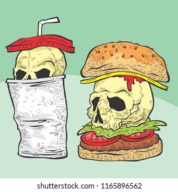 breakfast is deadly, when the skull figure appears in your food