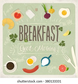 Breakfast design set
