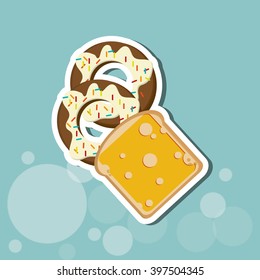 Breakfast design , vector illustration