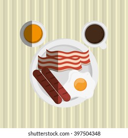 Breakfast design , vector illustration