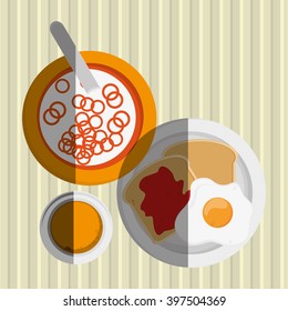 Breakfast design , vector illustration