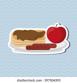 Breakfast design , vector illustration