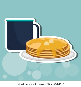 Breakfast design , vector illustration