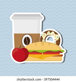 Breakfast design , vector illustration
