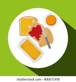 Breakfast design , vector illustration