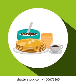 Breakfast design , vector illustration
