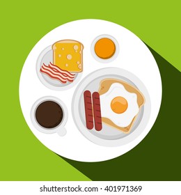 Breakfast design , vector illustration
